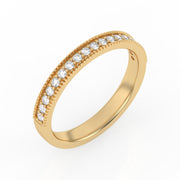 Demi-alliance 18 diamants naturels ronds 0.25 carat or jaune 14 carats Apollonia